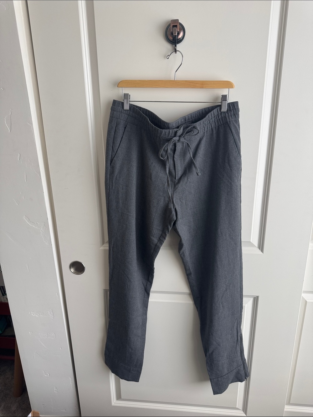 GAP Charcoal Drawstring Straight Leg Pants